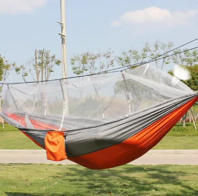 210T Parachute Nylon Lightweight Outdoor Travel Camping Hammock with Mosquito Net and Rain Fly Tarp