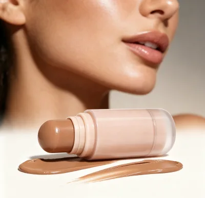 2-in-1 Contour & Concealer Stick, Creamy Matte Foundation, Natural Sculpting Face Stick