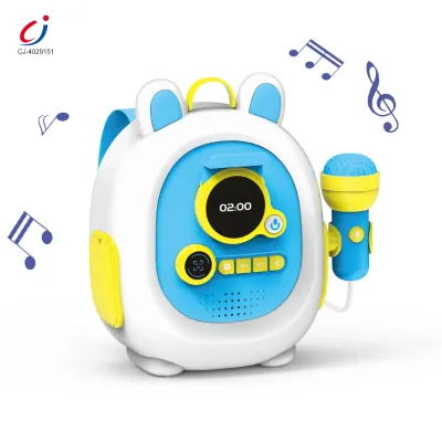 Chengji Suppliers Musical Instruments Face Recognition Plastic Karaoke Singing bar Baby Toys Microphone