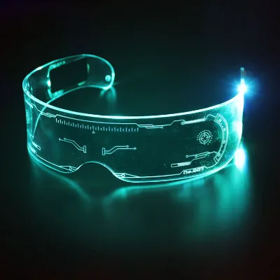 Trending Products 2023 New Arrivals Tiktok Fashion Technology Glasses with 7 Led Lights for Party Christmas