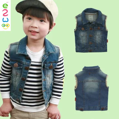 China Wholesale Kids Retro Handsome Denim Vest