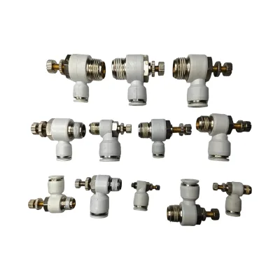 Throttle Connector Adjustable Fitting Trachea Flow Regulating Valve Air Pipe Connection Fitting Thread Pneumatic Quick Connector