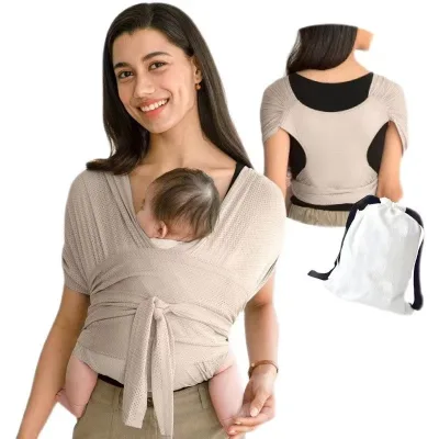 High Quality Little Baby Carrier for Newborn to Toddler Stretchy Baby Sling Front Hug Type Plastic Frame Foldable Breathable