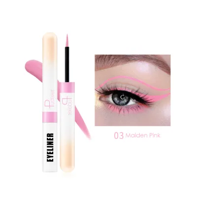 Custom  Pink Red Yellow Blue Purple White Black Colorful Liquid Eyeliner, Waterproof Matte Liquid Makeup Eyeliner Set