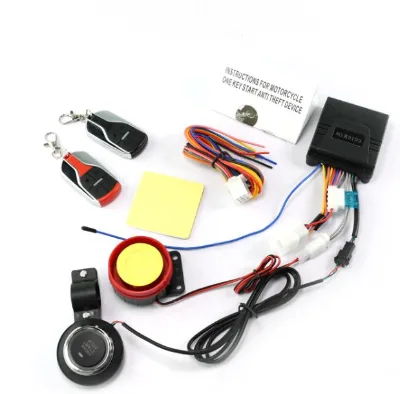 Hotsaling Remote Control Starter Microchip Keyless Motorcycle Security Alarm with Push Button Start Motor BCS-1205