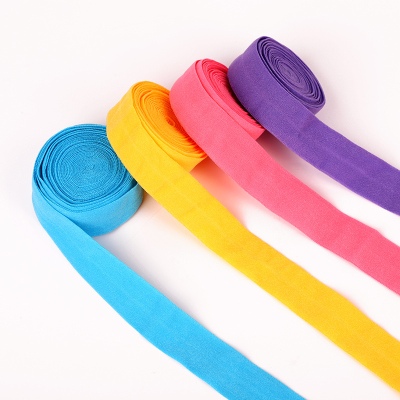 China Elastic Factory Nylon Elastic Custom Color Printed Fold Over Elastic for Lingerie