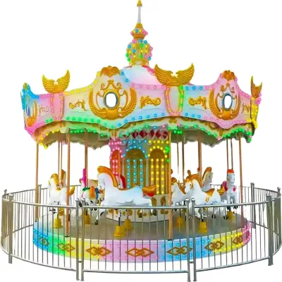 Luxury Kids Rids Mary Merry Go Round Amusements Park Carousel Kiddie Rides Horse Carrousel for Sale