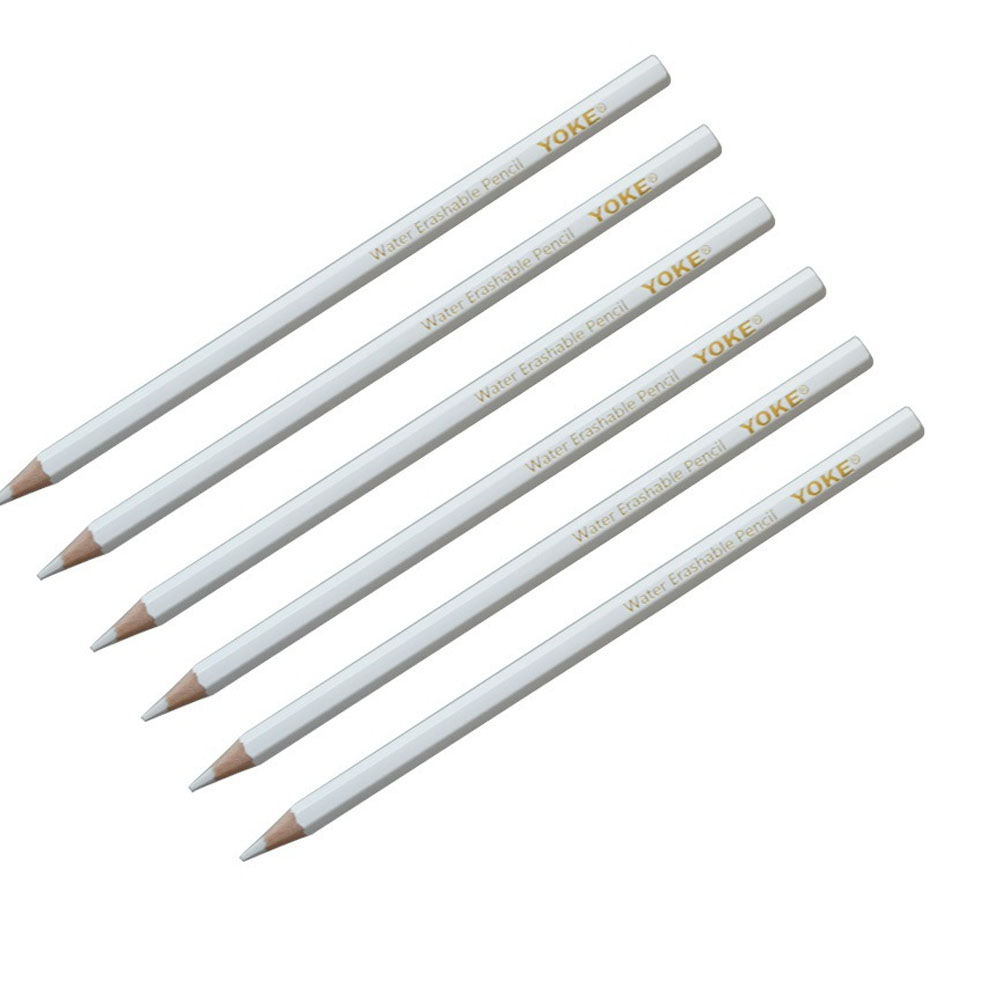 6pc 17.5cm White Markers Soluble Water Erasable Pens for Leather Fabric Marking DIY Needlework Sewing Tools