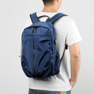 High Capacity Front Zip Pocket Side Pockets Custom Logo Waterproof Soft Hanndle Business Back Pack with Luggage Trolley Holder
