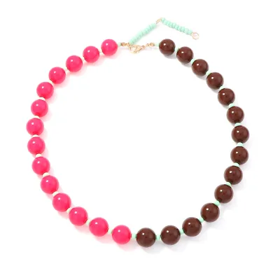 Colorful Acrylic Resin Beaded Choker Necklace Macaron Boho Beach Vacation Statement Jewelry for Women