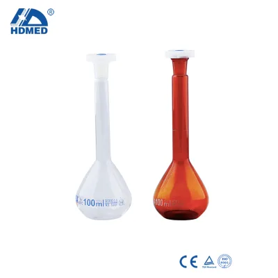 HDMED Medical 5-5000ml Glass Volumetric Flask Class a Grade