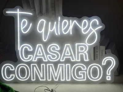 T-WP006 Customizable Acrylic Logo Outdoor Neon Sign LED Lights for Home Wedding Romantic Proposals