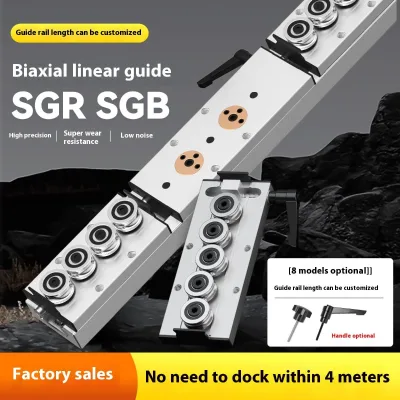 Yaskawa Built-in SGR SGB Biaxial Linear Guide Rail Aluminum Alloy External Double Shaft Guideway Lock Slider Custom Length CNC