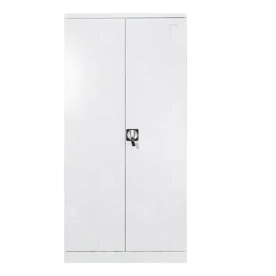 Commercial Furniture Two-Door Steel Wardrobe Locker with Shelves outside KD Storage Cabinets for Bedroom Kitchen Outdoor Gym Use