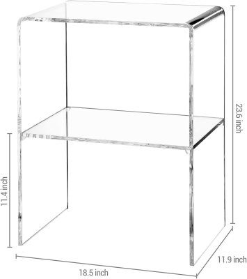 Minimalist Geometric Scratch Resistant Coating Acrylic End Table for Stand