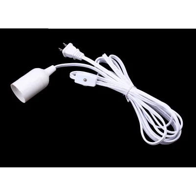 Environmentally Friendly PVC E26 Socket Hanging Lamp AC Power Cord with Switch Gear IEC SPT-2 20# for Home Appliance Use