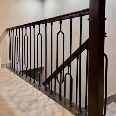 Modern Style Round Column Handrails for Stairs Different Fashion Designs