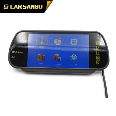 7inch Car Rear View Mirror Monitor Support Backup Reverse Camera USB Video Player