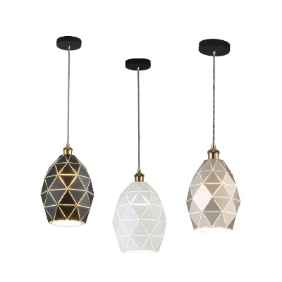 North European Denmark Design Decor Pendant Lights Unique Decorative Hollow Out Hanging Lights Lamps for Coffee  Shop