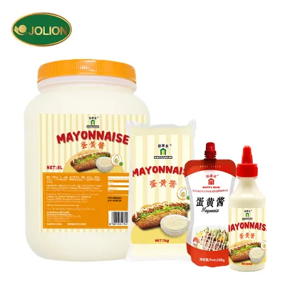 JOLION Real Mayonnaise Production Line Wholesale Bulk Bottles Jars Packaging Sachet Chinese OEM Brands Premium Mayonnaise Sauce