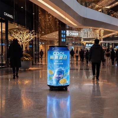 Various Sizes Customized Fridge Type Creative Canned LED Screen Display for Drink Brand Promotion