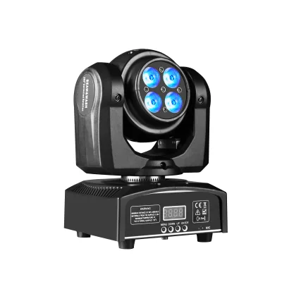 LED Mini Double-Sided Non-Polar RGBW Moving Light with DMX512 Control for KTV Private Room Bar Disco DJ Atmosphere Lighting