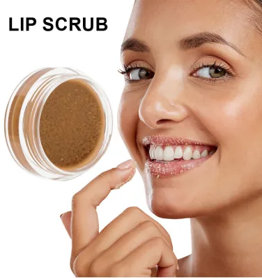 Womens Stocking Stuffers Lip Scrub Gentle Exfoliant Sugar Polish and Scrubber Coffee Based Sugar Lip Scrubber for Dry Lips