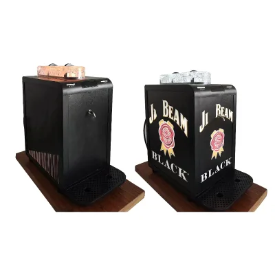 Commercial Input Ac100v-240v Lights Go Through LED Color Customized Chiller Dispenser Machine With Auto Pump Dispenser