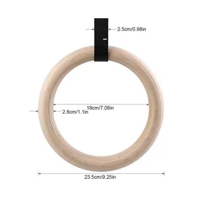Gym Rings 28 32mm Birch Wooden Calisthenics Gymnastic Rings
