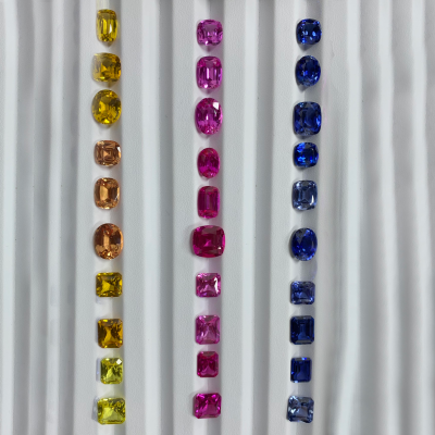 Atta Gems Synthetic Gems Stone 32# Ceylon Blue Sapphire Stones