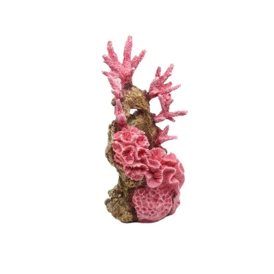 Fake coral branches, small fish tank decoration, artificial hill for the meal, sea view tank setting, aquatic plants, fish and s