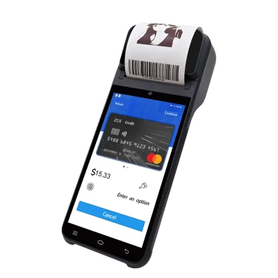 Compact Android 13.0 Quad-core Mobile POS Terminal Bluetooth Wi-Fi NFC USB Connectivity for Efficient Small Business Operations
