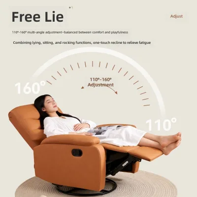 Single PU Electric Massage Reclining Sofa Chair with Adjustable Features for Living Room Comfort