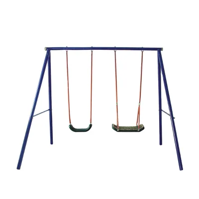 IUNDNS Kids Metal Swing Cheap Beach Children Garden Baby Double Seat Swing Chair Stand