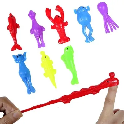 Octopus crocodile Frog Lobster Rubber Stretchy Slingshot Toys for Plastic Capsule Eggs