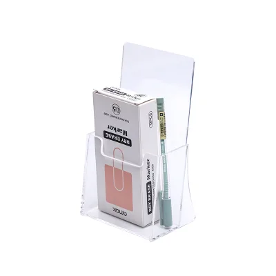Acrylic Office Desk Storage Box Daily Necessities Organizer Acrylic File Book Holder Pen Holder Calculator Sticky Note Organizer