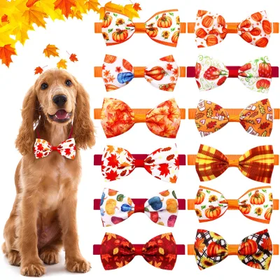 Best Selling Universal Beauty Accessory Thanksgiving Day Pet Bow Tie for Dogs and Cats Ornaments