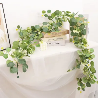 Artificial Flowers Green Plants PE Eucalyptus Vine Mixed Silk Arrangement Flowers Family Parties Wedding Decoration