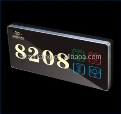 D3-HF-without Frame Customized Hotel Do Not Disturb Button Door Plates Number Apartment Hotel Lighted Led Plaque Sign