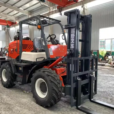 Mountain Raise Diesel Truck Forklift 4Ton All Rough Terrain Forklift