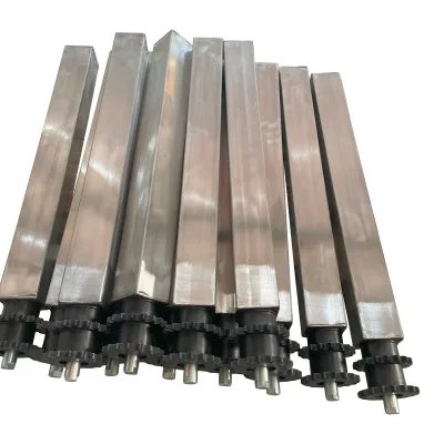 Double Galvanize Steel Sprocket Spring Loaded Conveyor Roller Support Roller for Conveyors