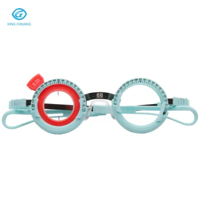 Optics Sky Blue ABS Trial Frame Adjustable Optometry Equipment Plastic Optical Eyeglass Trial Frame Set