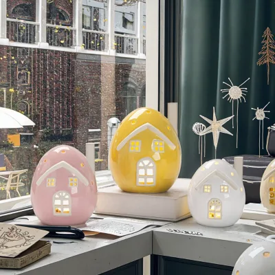 Easter Egg Ornaments CERAMIC Easter Egg Ornaments Hanging Light Easter Eggs