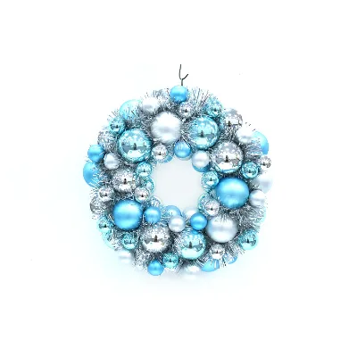 2025 original design 34cm christmas wreath door decoration christmas decoration hanging decoration christmas ball circle