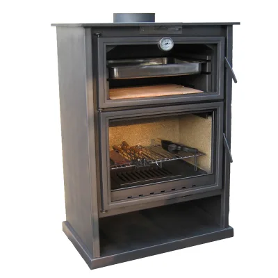 Pizza Oven Wood Fire Victorian Kitchen Stove Freestanding Matt Black Cold Rolled Steel Cook Top