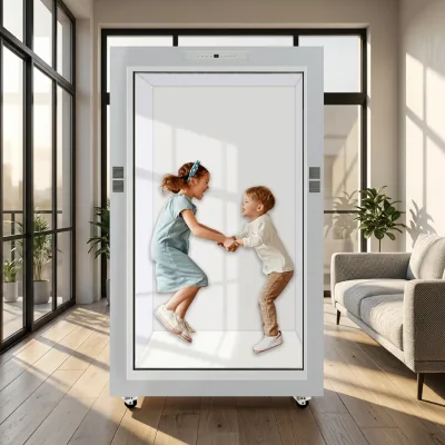 Human Body Induction Holobox Transparent LCD Showcase Presentation Holobox