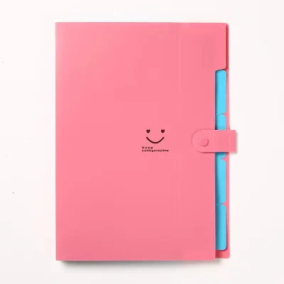 School Folder Bag Document Folders Pocket Plastic Portable A4 Size Paper Expanding File Folder