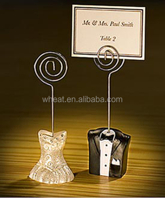 Resin Wedding Table Decoration Bride and Groom Place Card Holder