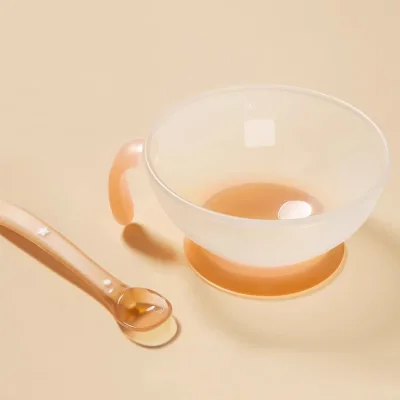 PPSU Baby Suction Bowl Product Eco-friendly Oganic Silicone Bowls Baby Feeding Suction Bowl With Spoon