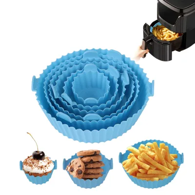 6 Pcs Reusable Non-stick air Fryer Accessories Silicone Coating Pot Basket Forma De air Fryer Silicone air Fryer Liners Sets